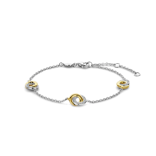 Bracelet TI SENTO Infini Plaqué Or Jaune & Oxyde de Zirconium 2925ZY