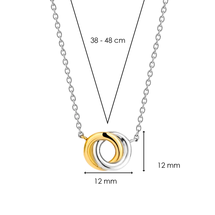 Collier TI SENTO Infini Argent & Plaqué Or Jaune 3915SY