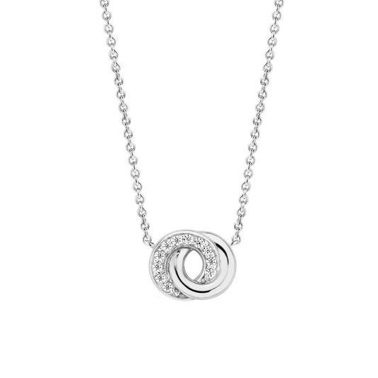 Collier TI SENTO Argent 925 avec Pavé de Zircon Blanc
