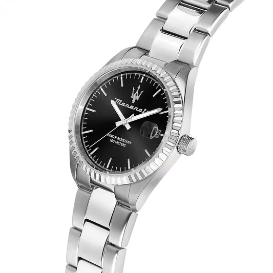 Montre Homme MASERATI COMPETIZIONE – Métal Gris, Cadran Noir