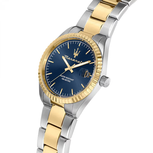 Montre Homme MASERATI COMPETIZIONE – Métal Bicolore & Cadran Bleu (R8853100027)
