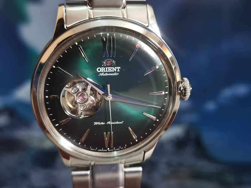 Montre Orient Bambino Open Heart Vert