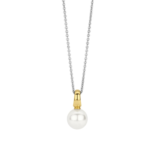 Pendentif TI SENTO Perle en argent 925  Plaqué Or Jaune