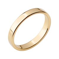 Alliance Plaqué Or ruban 3mm – Élégance et Intemporalité
