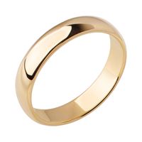 Alliance Plaqué Or demi-jonc 4mm– Élégance et Intemporalité