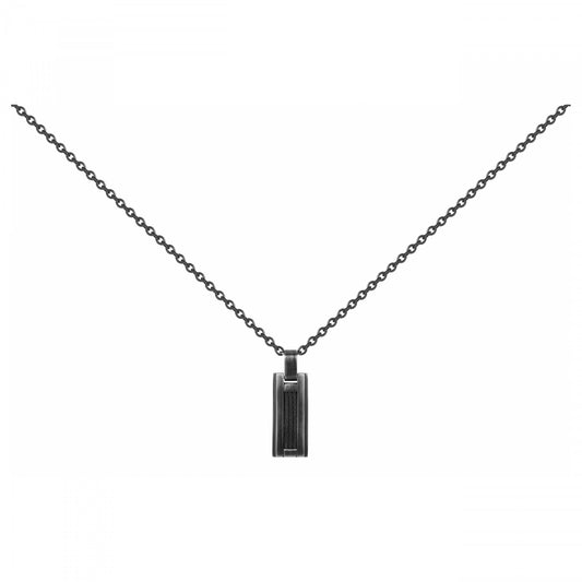 Collier Homme Phebus Acier Vintage Câble Noir