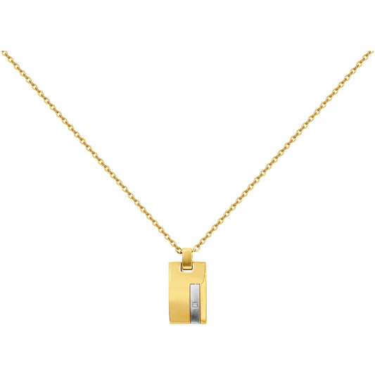 COLL.AC. ET PVD JAUNE AVEC 1 DTS 0.005CTS-50+5CM
