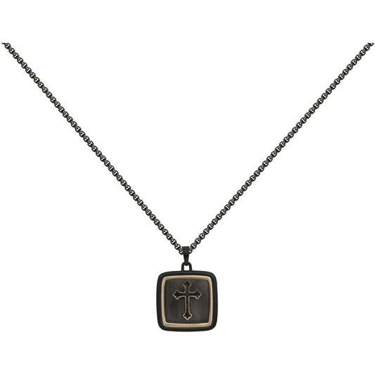 LEGEND COLL. ACIER PVD NOIR ET BRONZE-50+5CM