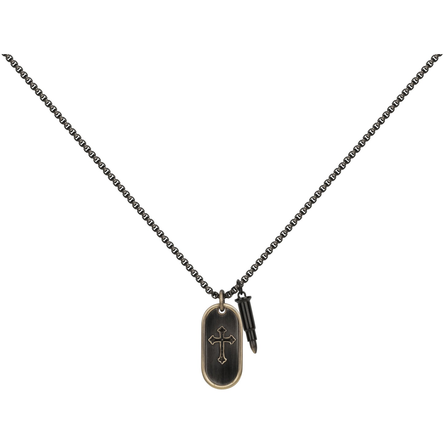 LEGEND COLL. ACIER PVD NOIR ET BRONZE-50+5CM
