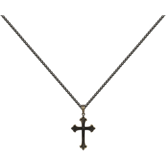 LEGEND COLL. ACIER PVD NOIR ET BRONZE-50+5CM