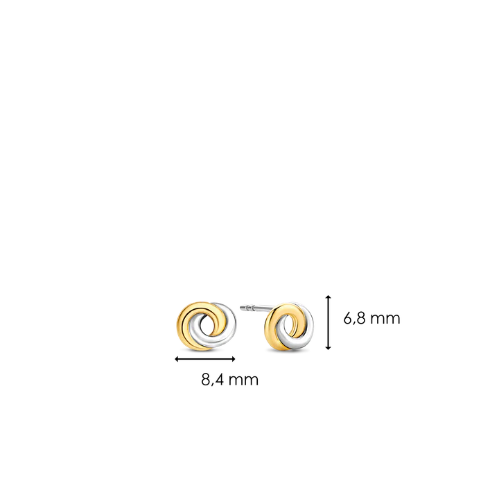 Boucles d'Oreilles TI SENTO Infini Plaqué Or Jaune 7784SY