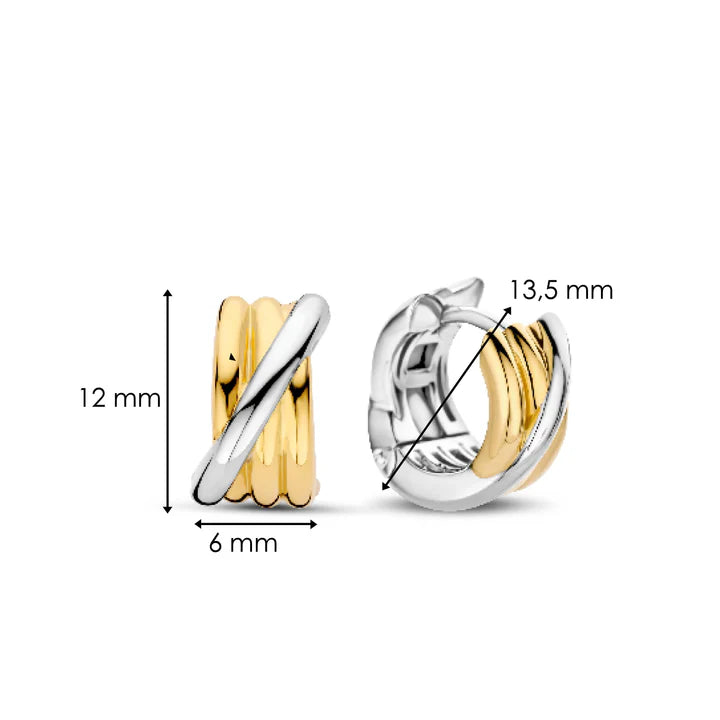 Boucles d'Oreilles TI SENTO Créoles Dorées 7960SY