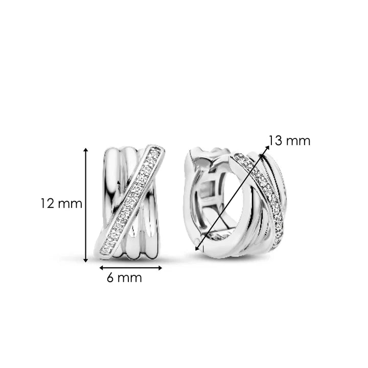 Boucles d'Oreilles TI SENTO Créoles Argent 7960ZI