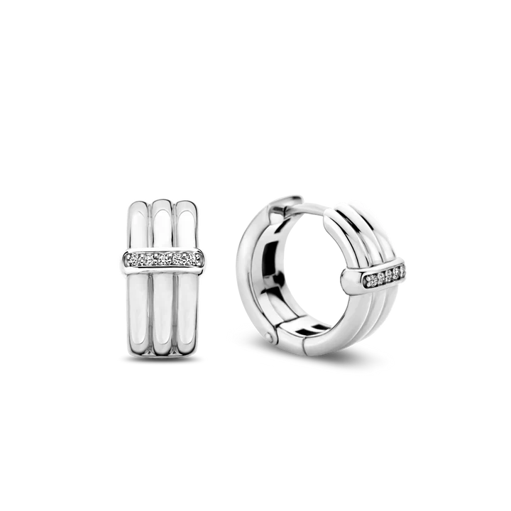 TI SENTO Earrings 7979ZI | Argent & Zirconium | Élégance Art Déco