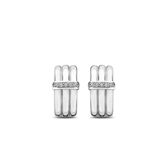 TI SENTO Earrings 7979ZI | Argent & Zirconium | Élégance Art Déco