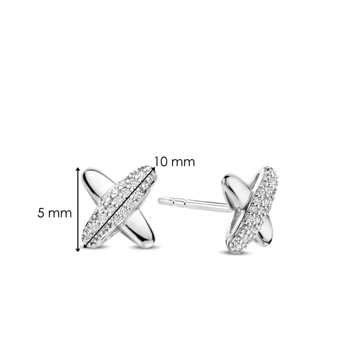 Boucles d'Oreilles TI SENTO Argent et Zirconium