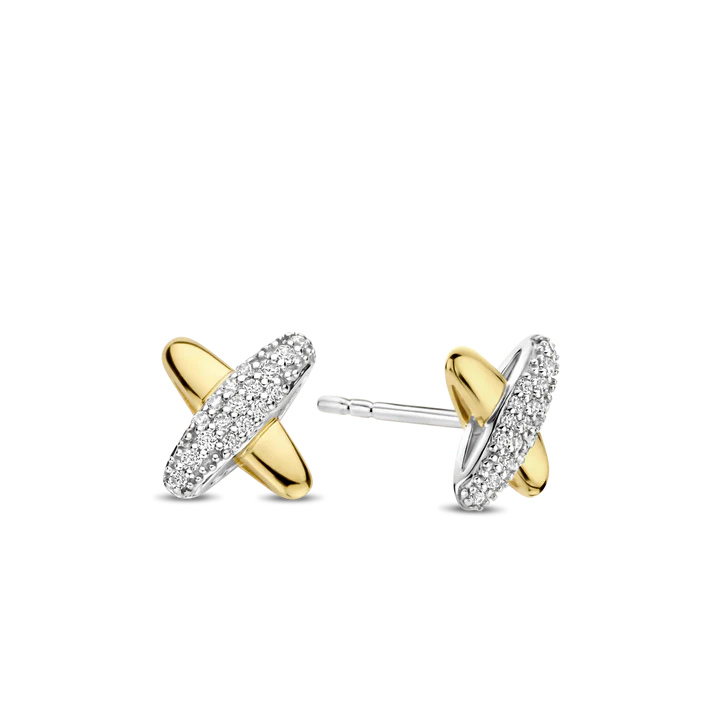Boucles d'Oreilles TI SENTO Argent 925 Plaquées Or Jaune 7982ZY