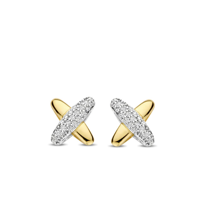 Boucles d'Oreilles TI SENTO Argent 925 Plaquées Or Jaune 7982ZY