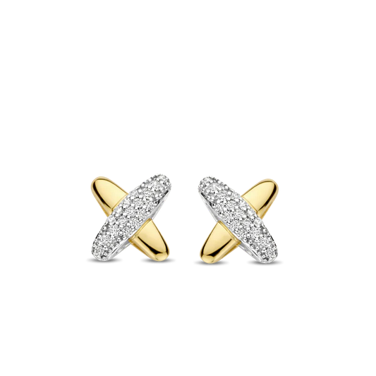 Boucles d'Oreilles TI SENTO Argent 925 Plaquées Or Jaune 7982ZY