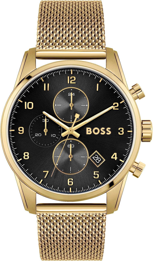 Montre BOSS Skymaster Chronographe Homme Doré 44 mm