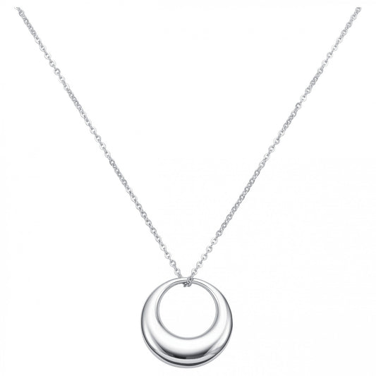 COLLIER/PENDENTIF CERCLE BOMBE ACIER 45+5CM