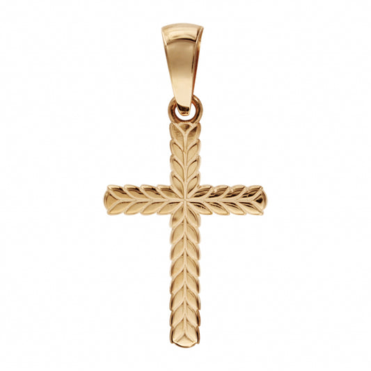 Croix Plaqué Or Tressée