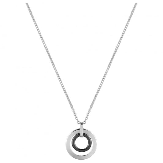 COLL.CERCLES ACIER ET CERAM.NOIRE 42+3CM