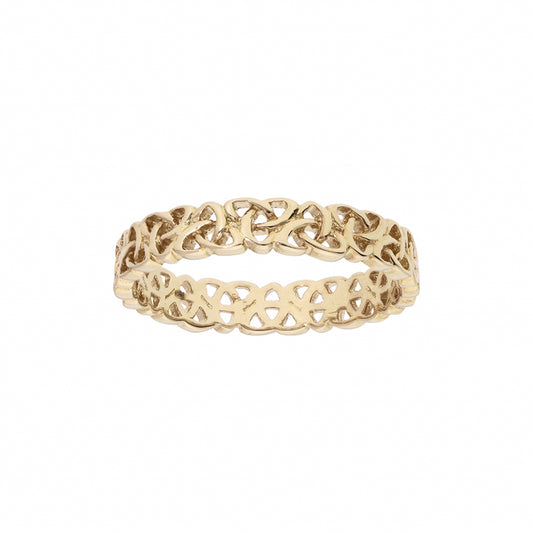 Alliance Plaqué Or 4mm– MOTIF TRISKEL ENTRELACE