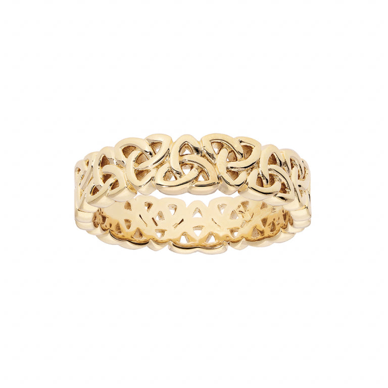 Alliance Plaqué Or 6mm– MOTIF TRISKEL ENTRELACE