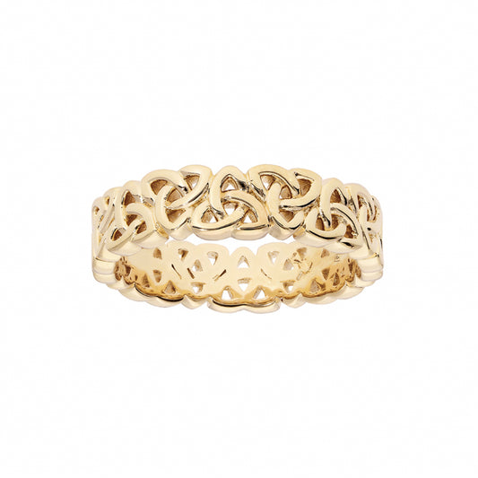 Alliance Plaqué Or 6mm– MOTIF TRISKEL ENTRELACE