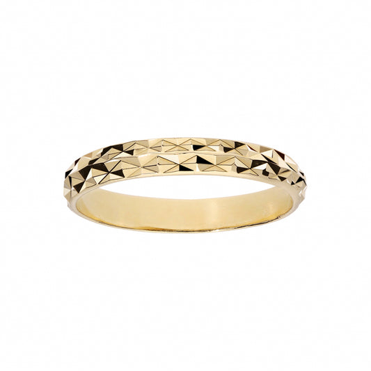 Alliance Plaqué Or diamanté 3mm