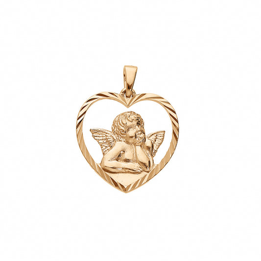 Médaille Ange Coeur Plaqué Or – Élégance et Symbolisme