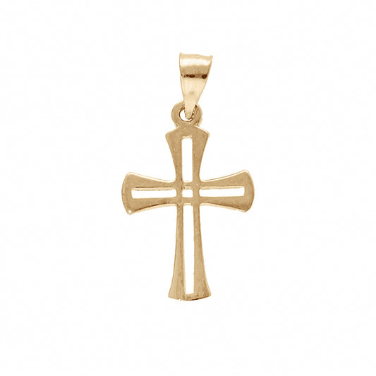Croix Plaqué Or Ajourée 15x10mm – Élégance et Symbolisme