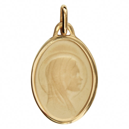 Médaille Vierge Ovale Plaqué Or