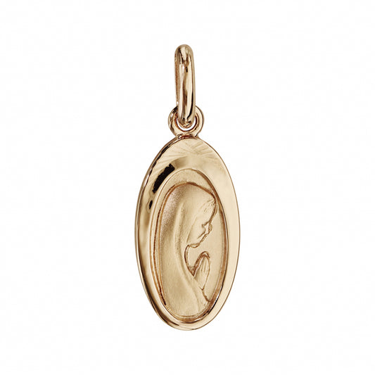 Médaille Vierge Ovale Plaqué Or – Élégance et Symbolisme