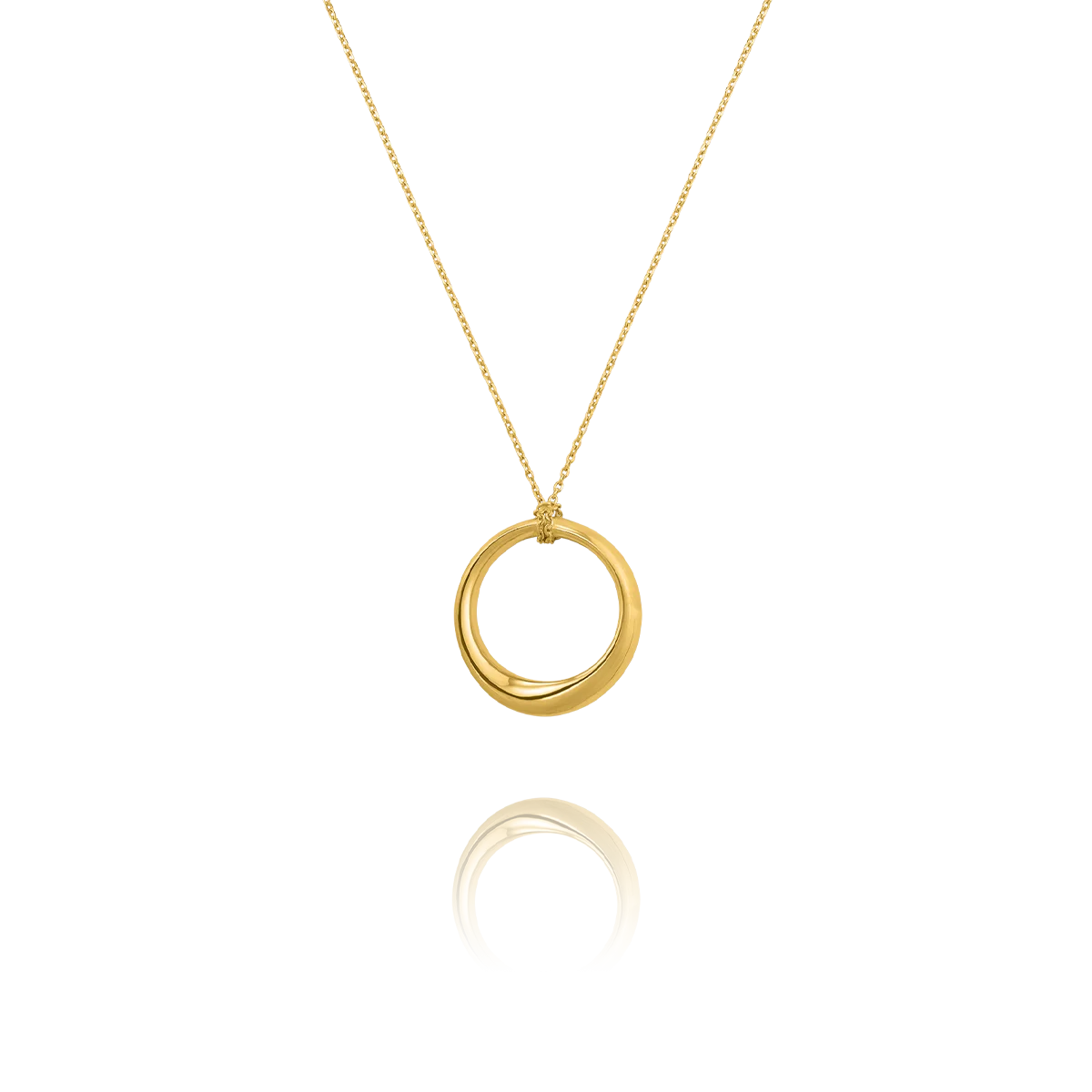 Collier chaîne fine dorée FORMES Argent Doré  AGF260018N