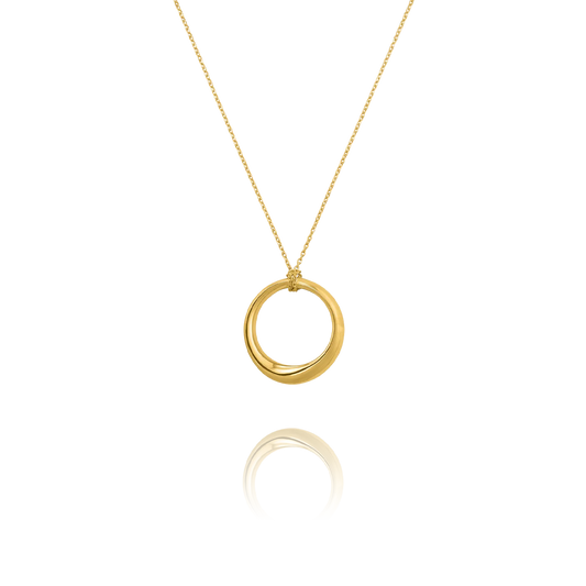 Collier chaîne fine dorée FORMES Argent Doré  AGF260018N