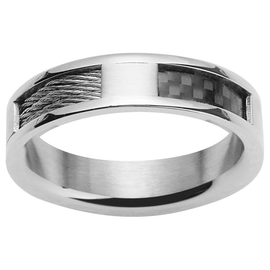 BAGUE AC/CABLE/CARBONE - Bijouterie Cordier