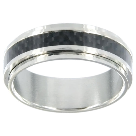 BAGUE AC/FIB.CARBONE T. - Bijouterie Cordier