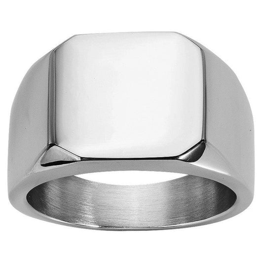 BAGUE ACIER CHEVALIERE - Bijouterie Cordier