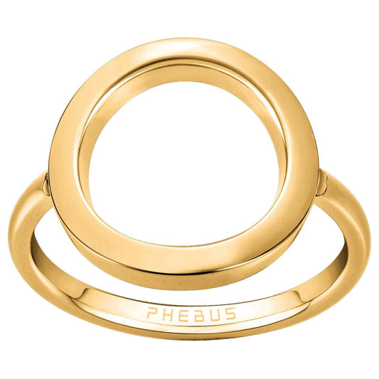 BAGUE ACIER MOTIF CERCLE IP GOLD - Bijouterie Cordier
