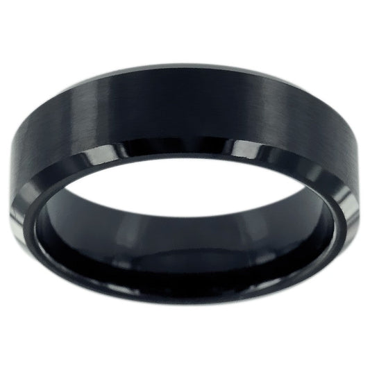 BAGUE CERAMIQUE NOIRE MAT ET BRILLANT - Bijouterie Cordier