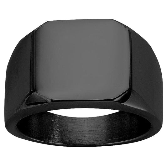 BAGUE CHEVALIERE IP NOIR - Bijouterie Cordier