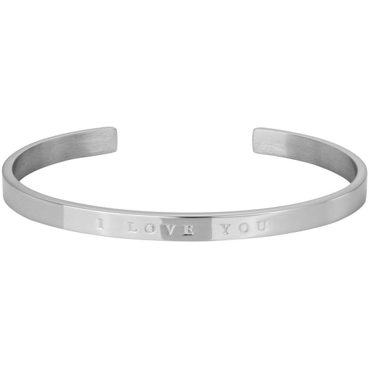 BANGLE ACIER I LOVE YOU DIAM.60 - Bijouterie Cordier