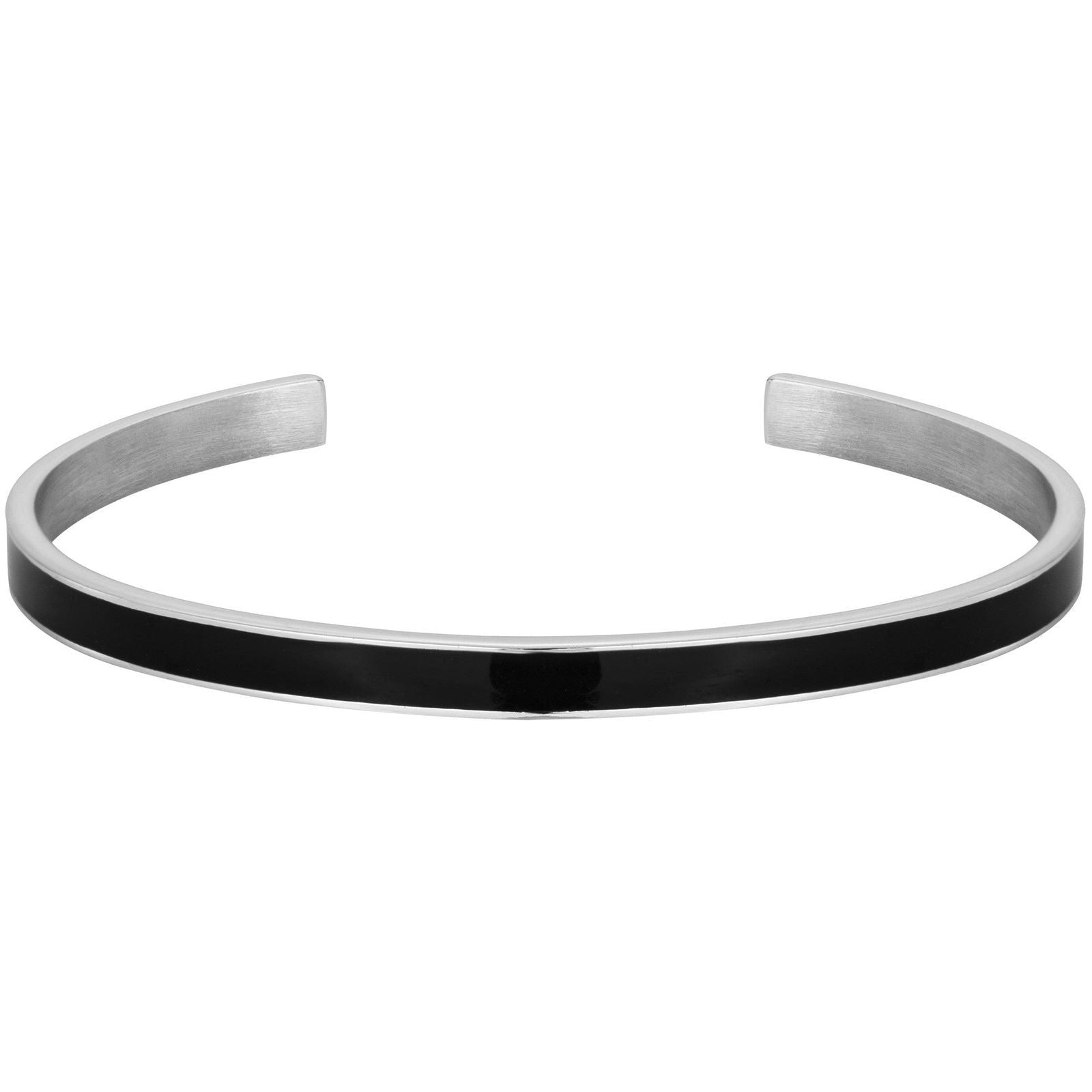 BANGLE ACIER LAQUE NOIRE DIAM.60 - Bijouterie Cordier