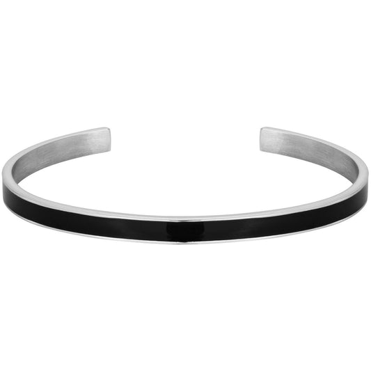 BANGLE ACIER LAQUE NOIRE DIAM.60 - Bijouterie Cordier
