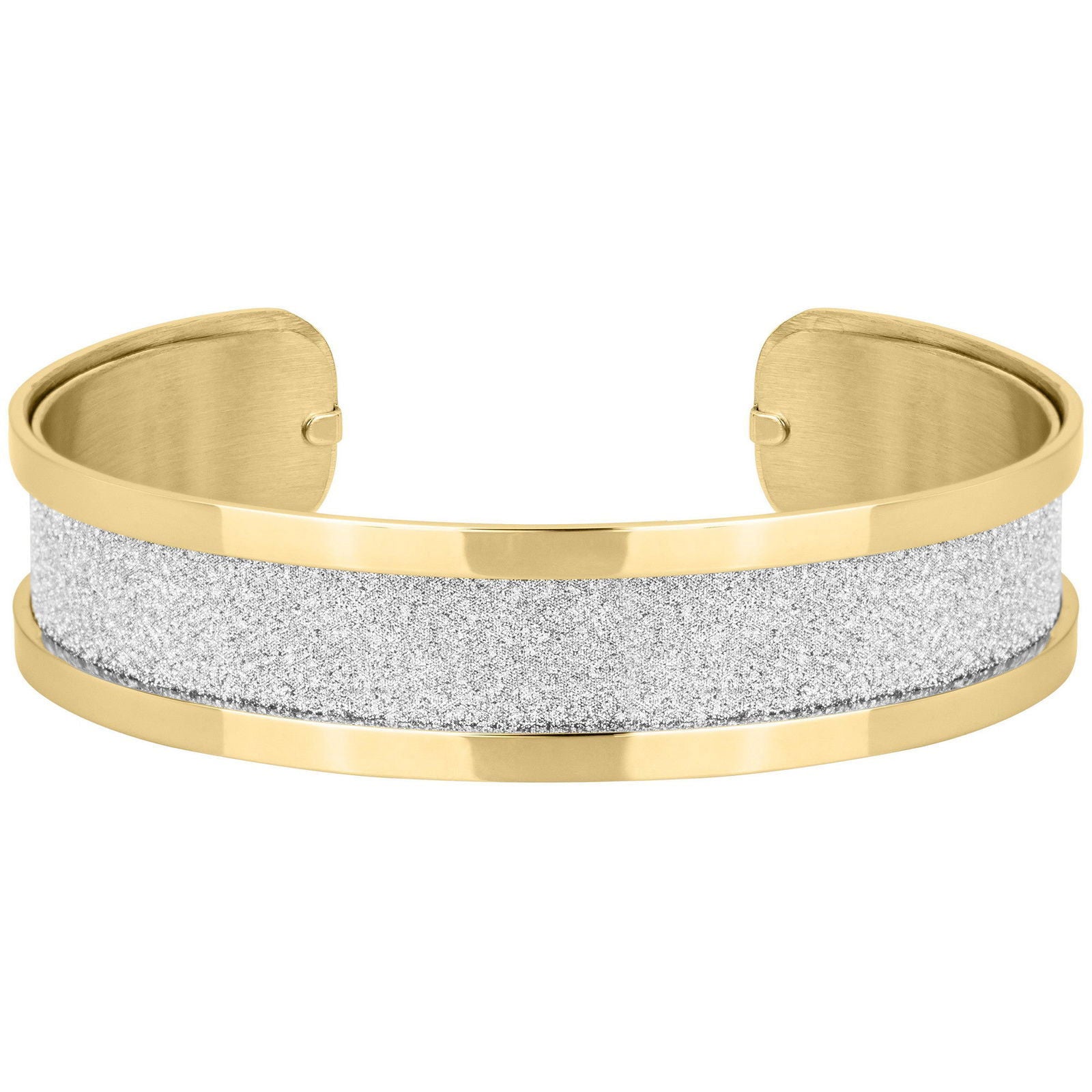 BANGLE IP GOLD GLITTER BLANC DIAM.60 - Bijouterie Cordier
