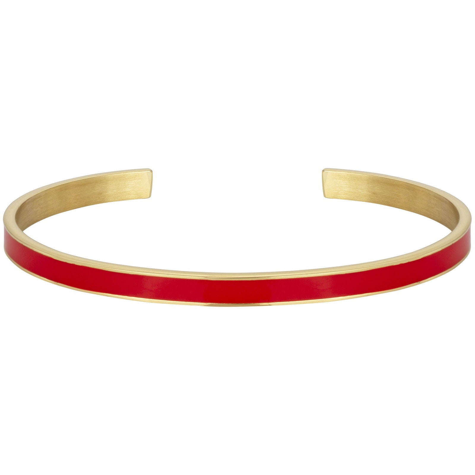 BANGLE IP GOLD LAQUE ROUGE DIAM.60 - Bijouterie Cordier