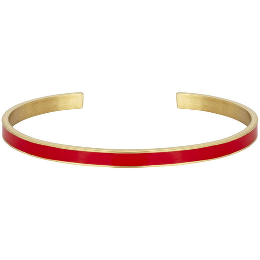 BANGLE IP GOLD LAQUE ROUGE DIAM.60 - Bijouterie Cordier