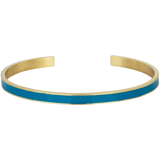 BANGLE IP GOLD LAQUE TURQUOISE DIAM.60 - Bijouterie Cordier